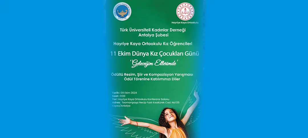 9 Ekim'i heyecanla bekliyoruz.Güzel bir etkinlikte kız çocuklarının başarılarını kutlayacağız.